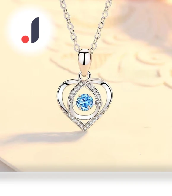 Jumping Heart Necklace — Smart Jewelry, Original jewelry design