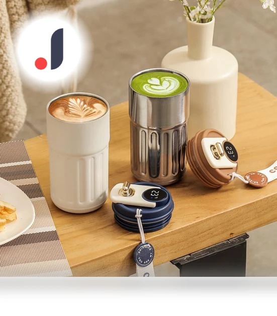 Smart Thermo Mug with LCD Display — Beverage Warmers, Pavo