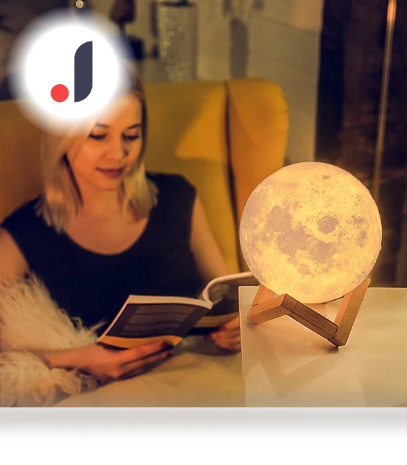 3D Moon Light Lamp — Lamps & Shades, Navya Krafts