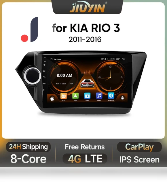 AI Voice 2 din Android Auto Radio — Navigation & GPS Accessories, Jiuyu