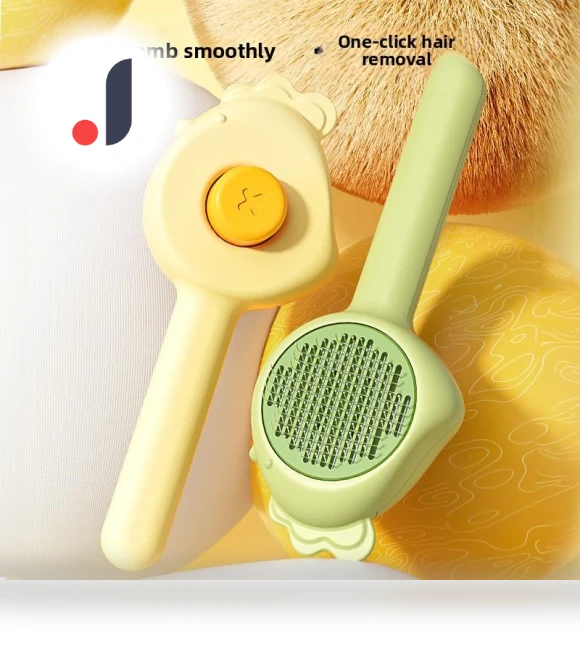 Animal Shape Self-cleaning Needle Comb — Combs, Smart Pet Supplies