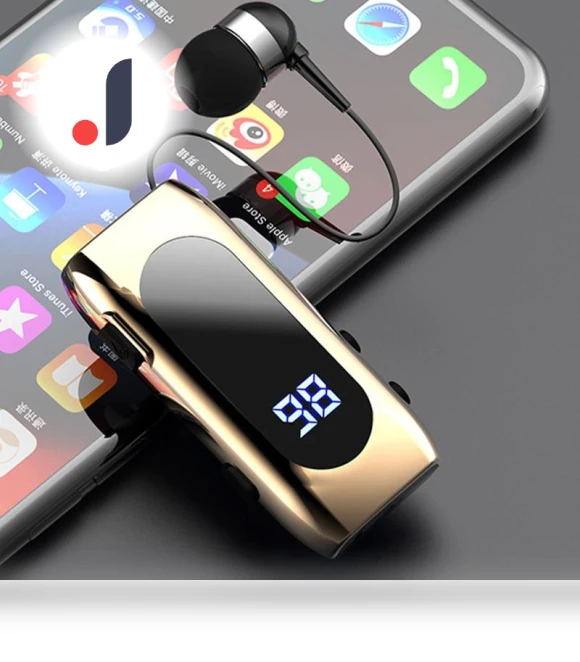 Bluetooth-Compatible Headset with Retractable Cable — Bluetooth Headsets, LWN