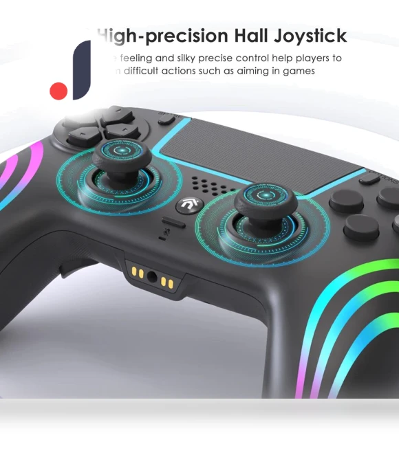 Bluetooth Controller for PS4/Windows PC — Gaming Keyboards, Actually lighting