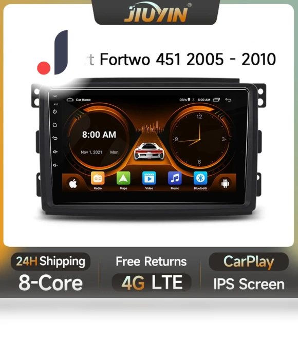 Car Radio with GPS, CarPlay, Android Auto — Stereo Receivers, JIUYIN