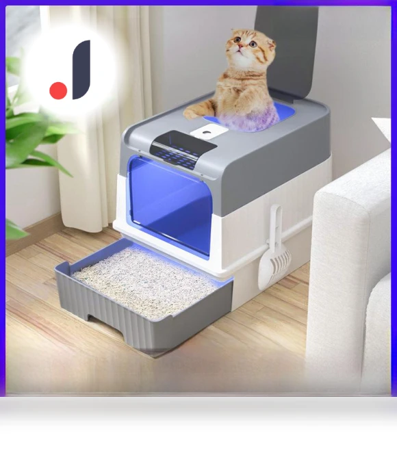 Closed Cat Litter Box with UV Sterilization and Deodorization — Litter Boxes, Smarter than future