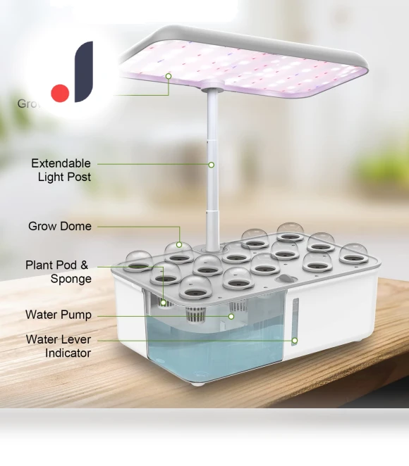 Hydroponics Growing System with LED Grow Light — Germination Kits, KITCHEN-MALL