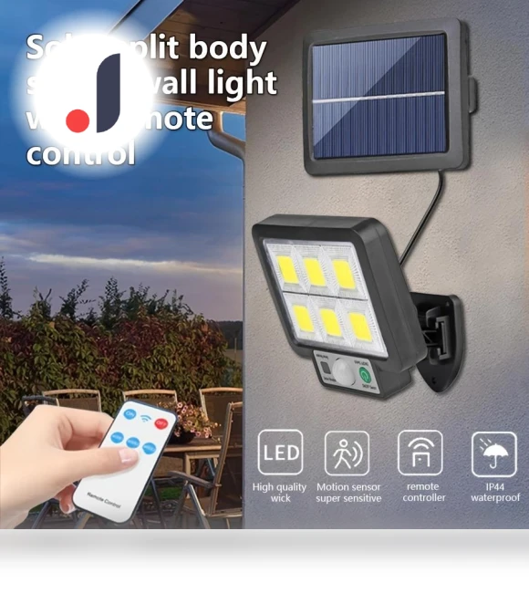 LED Solar Light Patio Outdoor Motion Sensor Solar Wall Lamp — Outdoor Security & Flood Lighting, AutoSphere