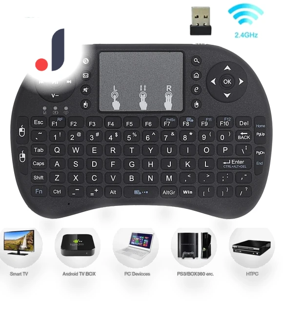 Mini Wireless Keyboard with Air Mouse Remote Touchpad — Keyboards, Jumaocun-Fashions