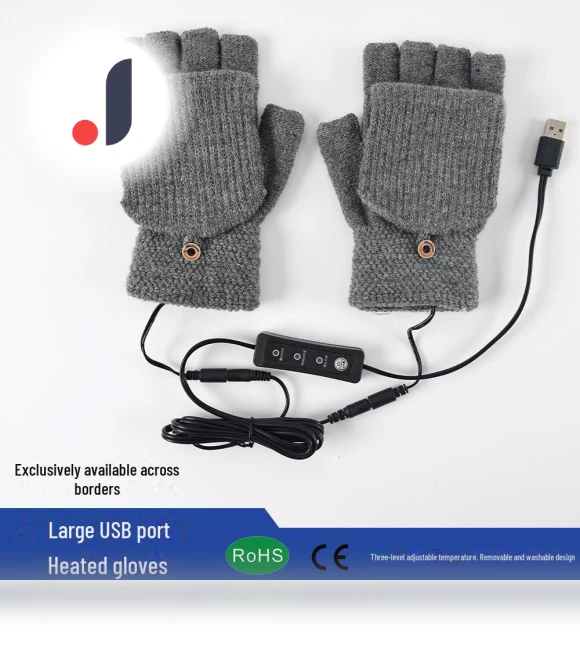 Plush Heated Fingerless Gloves — Gloves, FluxZone