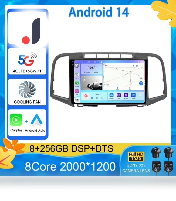 QLED DSP Android 14 Car Multimedia Video Player — Stereo Receivers, AutoSphere