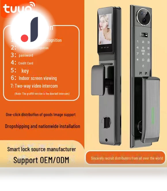 Smart Lock with Face Recognition, Intercom, and Fingerprint Access — Smart Home Security, Pets Land