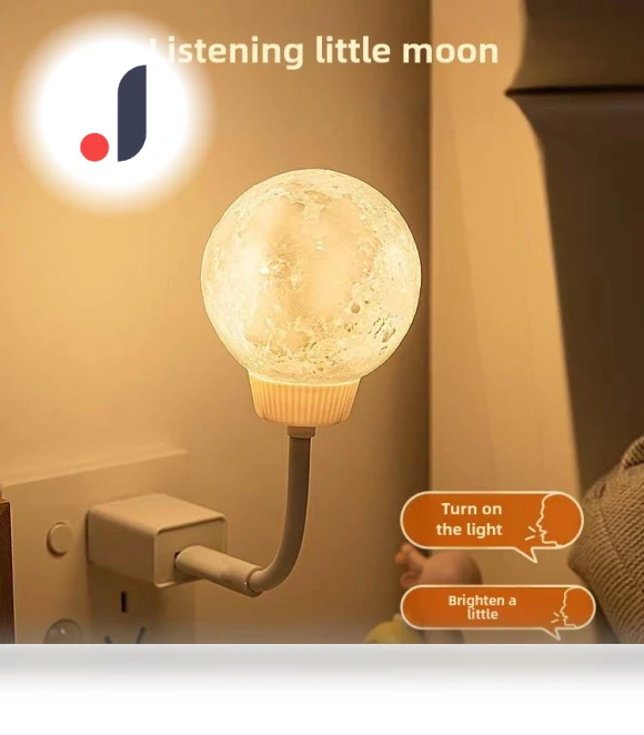 Smart Moon Night Light with Voice Control and Timer — Night Lights, Got Now