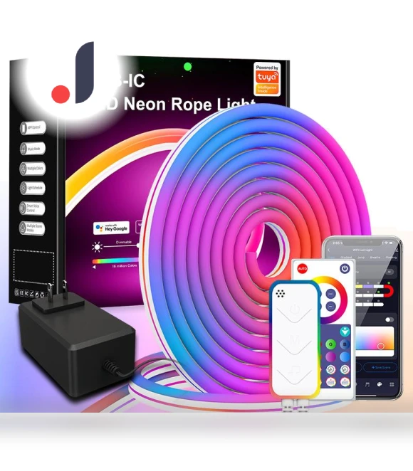 Smart Silicone LED Neon Light with Bluetooth Music Remote Control — LED, Smart Mouse