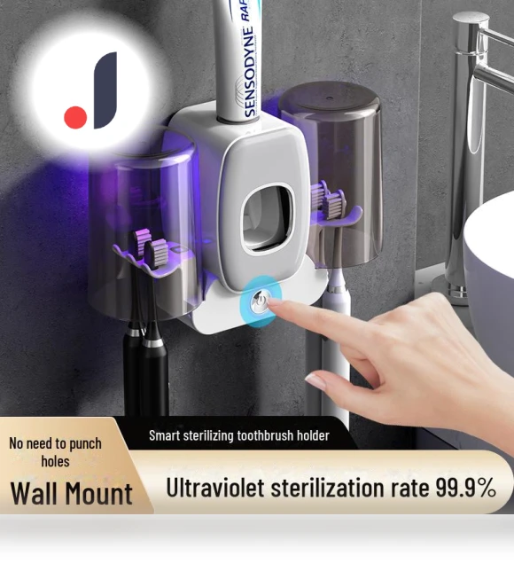 Smart Wall-Mounted Toothbrush and Cup Holder with Sterilizer — Cup Holders, ElectroCN