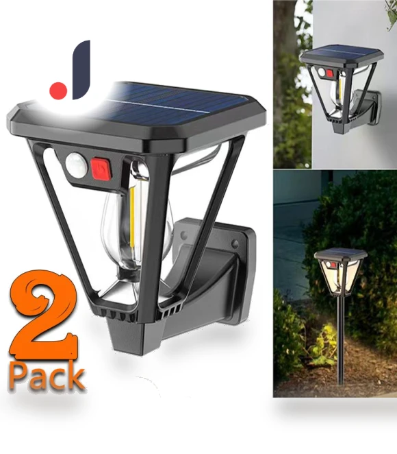 Solar Lights Outdoor 2IN1 Waterproof LED Tungsten Light Bulb Motion Sensor Wall Lamp — Garden Illumination, AutoSphere