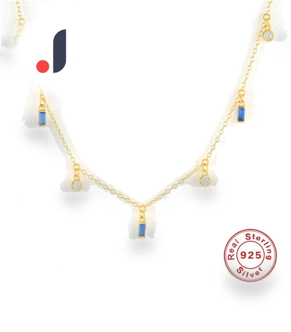 Sterling Silver Rectangular Smart Pendant Fashion Necklace — Smart Jewelry, Wo Bijouterie