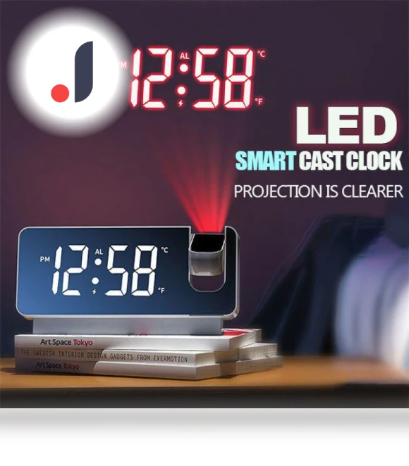 180° Rotating Projector Alarm Clock — Alarms & Clocks, Daily necessities-V