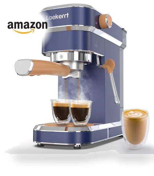 20 Bar Espresso Maker with Milk Frother Steamer — Coffee & Espresso Combos, Laekerrt