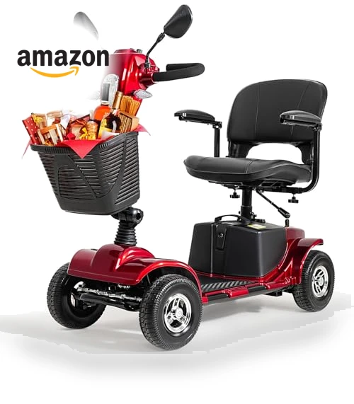 4 Wheel Mobility Scooter with Lights & Rearview Mirror — Electric Self-Balancing Scooters, VERPAL