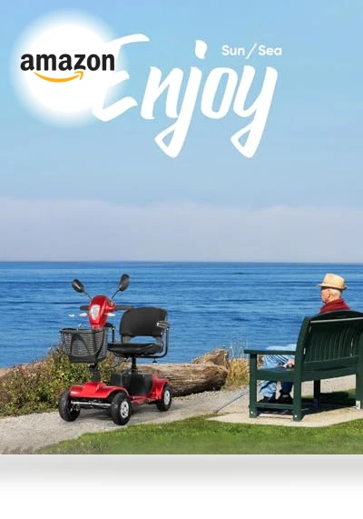 4 Wheel Mobility Scooter with Lights & Rearview Mirror — Electric Self-Balancing Scooters, VERPAL