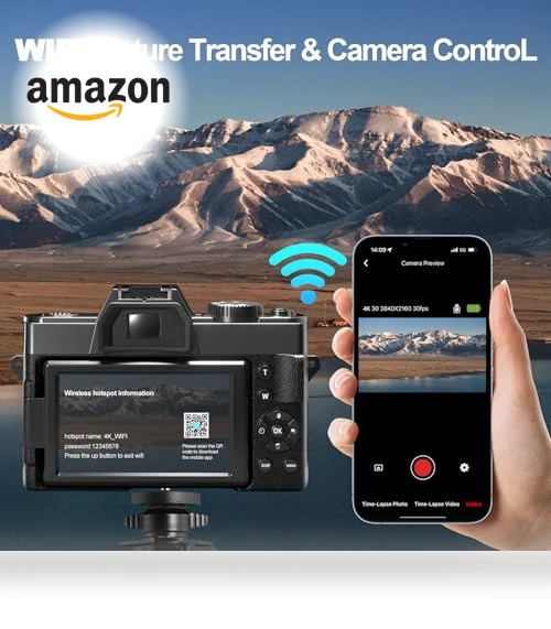 4K Vlogging Camera with Flip Screen — Compact Digital Cameras, NBD