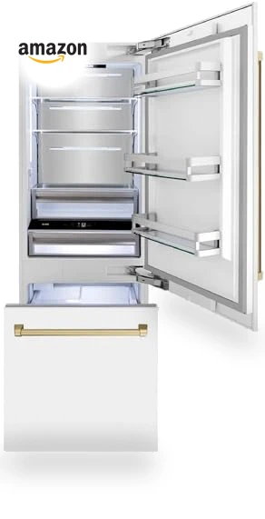 Built-In Bottom Freezer Refrigerator with Water Dispenser and Ice Maker — Built-In, Z Line Kitchen and Bath