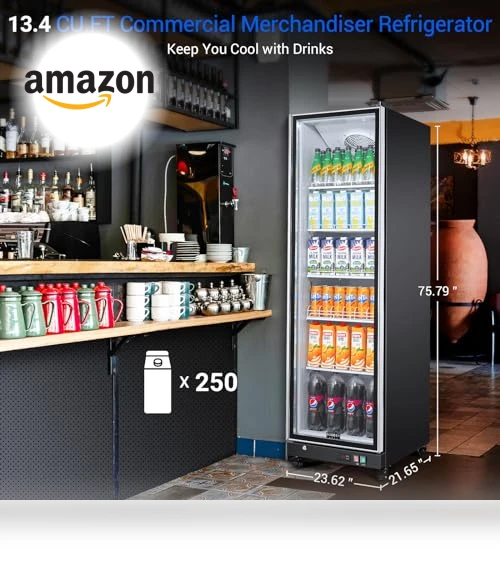 Commercial Beverage Refrigerator with Glass Door — Mini Fridges, BODEGA