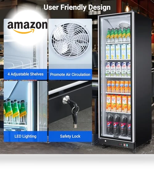 Commercial Beverage Refrigerator with Glass Door — Mini Fridges, BODEGA