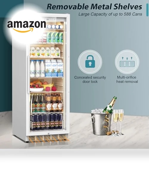Commercial Refrigerator with Glass Door Display — Drink Coolers, Tylza