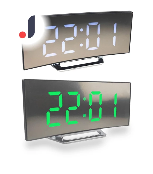 Curved LED Electronic Clock with Sleep Temperature — Clocks, Daily necessities-V