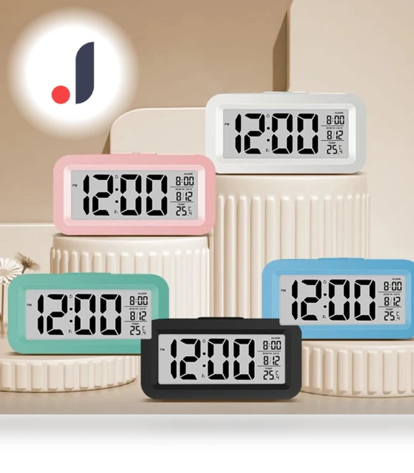 Digital LCD Alarm Clock with Calendar — Alarms & Clocks, Daily necessities-V