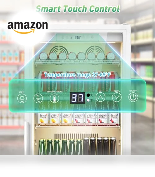 Display Beverage Fridge with Glass Door — Drink Coolers, Velivi