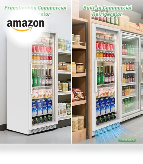 Display Beverage Fridge with Glass Door — Drink Coolers, Velivi