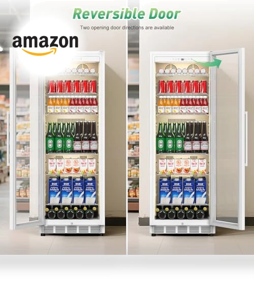 Display Beverage Fridge with Glass Door — Drink Coolers, Velivi