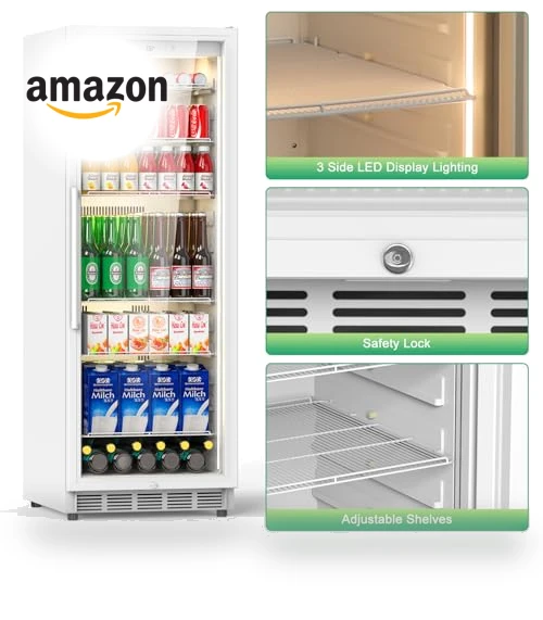 Display Beverage Fridge with Glass Door — Drink Coolers, Velivi
