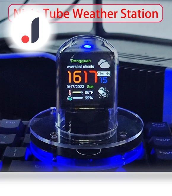 DIY Cyberpunk Style Smart Wifi Glow Tube Clock — Clocks, Daily necessities-V