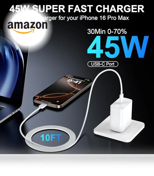 Fast Charging Block with 10ft Cable — Chargers, Shenzhen Xihuida Electronics Co., Ltd.