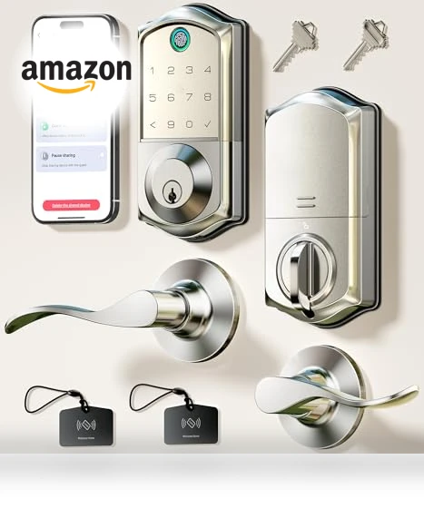 Fingerprint Smart Lock with Lever Handles — Smart Home Security, Veise