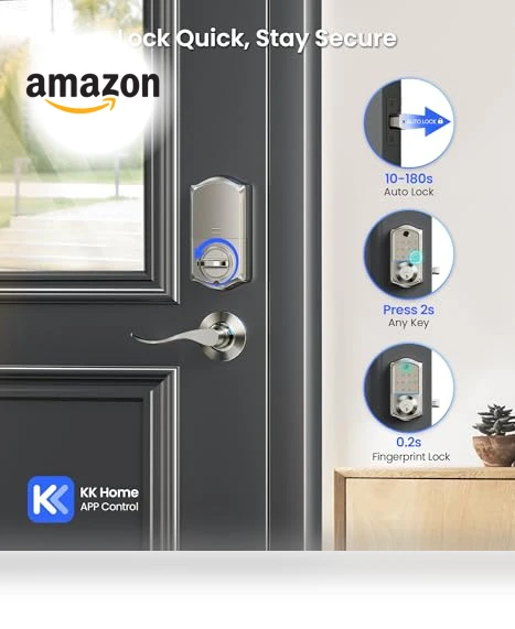 Fingerprint Smart Lock with Lever Handles — Smart Home Security, Veise