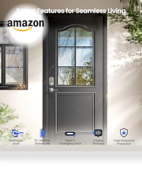 Fingerprint Smart Lock with Lever Handles — Smart Home Security, Veise