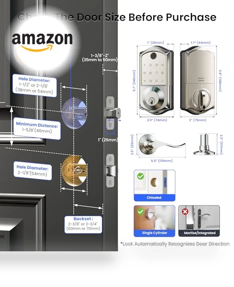 Fingerprint Smart Lock with Lever Handles — Smart Home Security, Veise