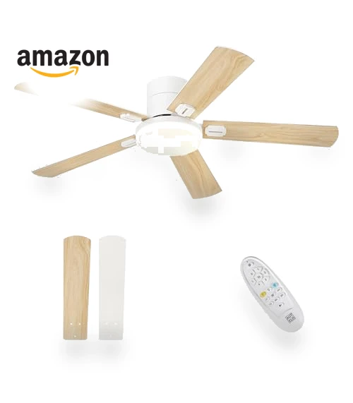 Low Profile Ceiling Fan with Light and Remote — Ceiling Fan Lighting Solutions, AUTELO