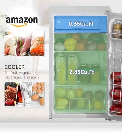 Mini Fridge with Freezer — Mini Fridges, HOMCOM