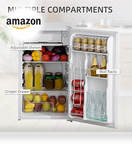 Mini Fridge with Freezer — Mini Fridges, HOMCOM