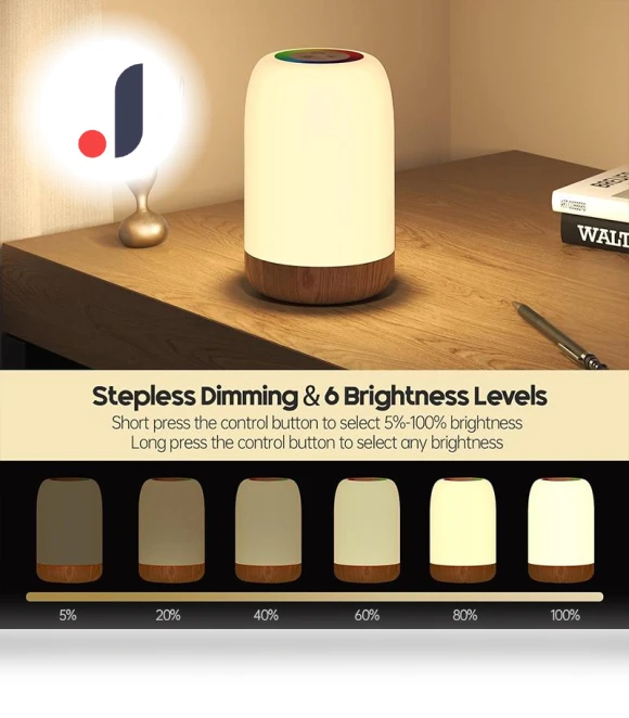 RGB Adjustable Color LED Touch Lamp — Night Lights, Rainbow Rain