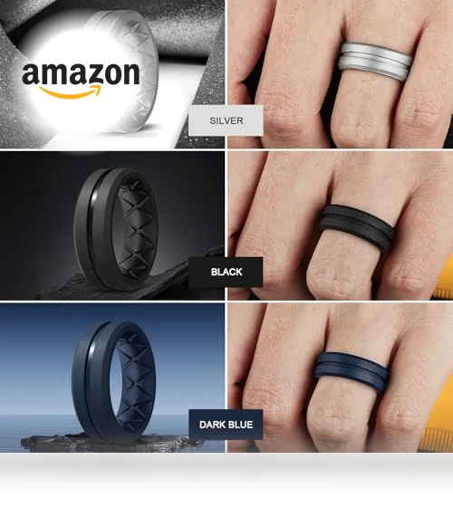 Silicone Ring Multipack — Men's Rings, Egnaro