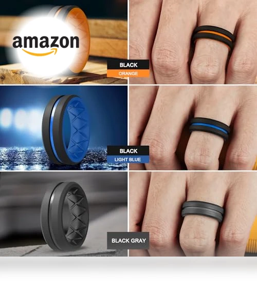 Silicone Ring Multipack — Men's Rings, Egnaro