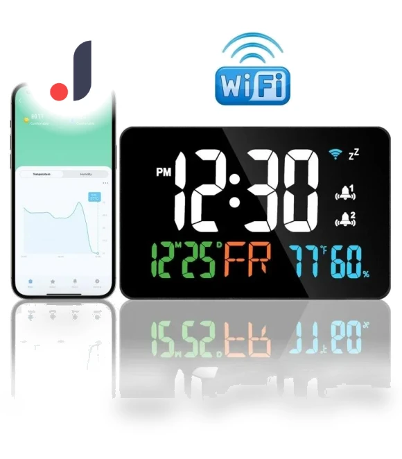 Smart Digital Wall Clock — Alarms & Clocks, Daily necessities-V