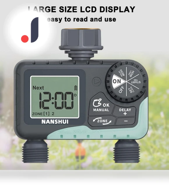 Smart LCD Dual Outlet Garden Watering Controller — Controllers, TaoPo Directs