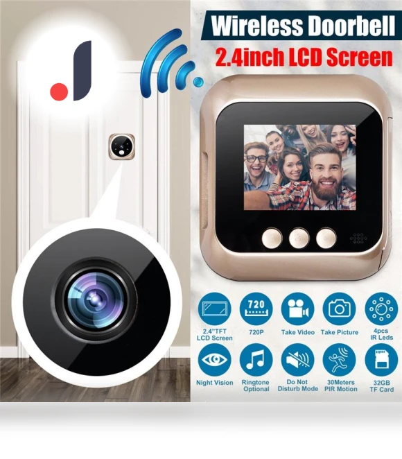 Smart Video Doorbell with LED Camera — Smart Home Security, Pro DIY Tool